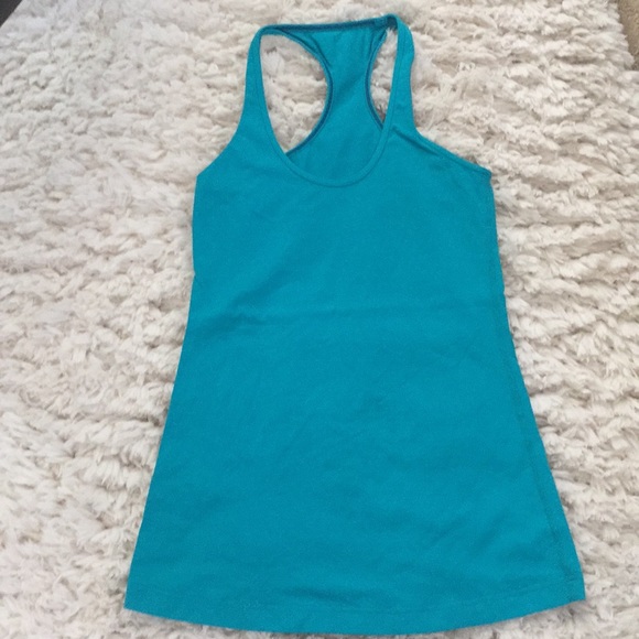 Lululemon Razer back Tank size 4 teal blue - Picture 1 of 2